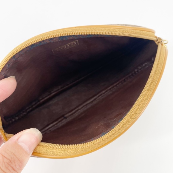 Gucci Vintage GG Monogram Tan Cosmetic Travel Toiletry Pouch Micro Clutch - Picture 8 of 10